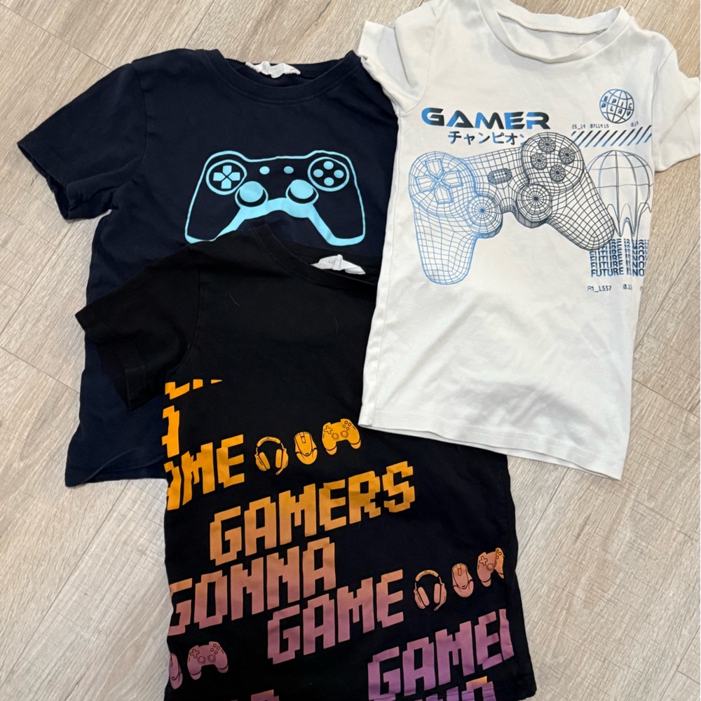H&M Boys Gamer Graphic T-Shirt Bundle Size 8-10Y